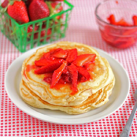 Sweet Strawberry Pancakes