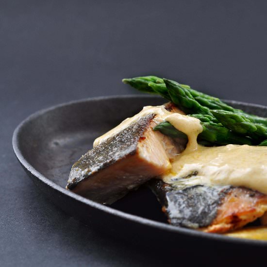Salmon with Marsala Cream Sauce