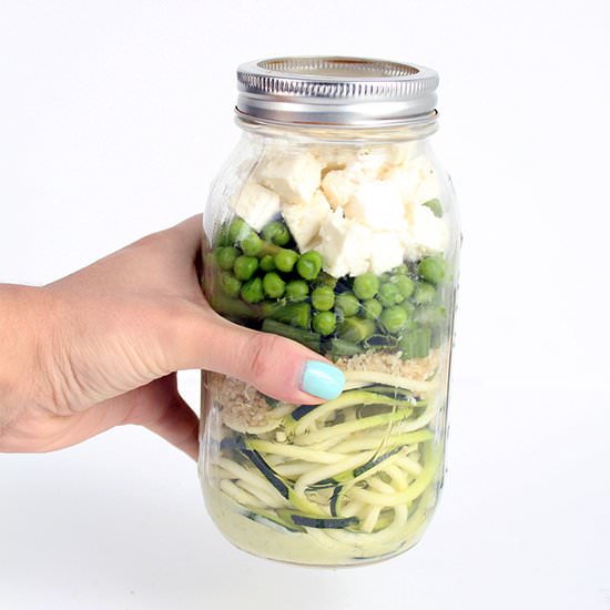 Mason Jar Zucchini Noodle Salad