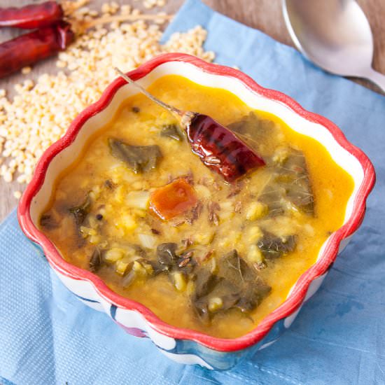 Yellow Dal with Spinach