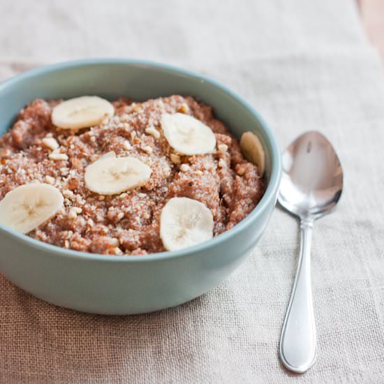 Banana Almond Teff Porridge