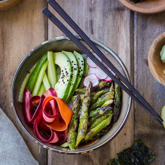 Asparagus Sushi Bowls
