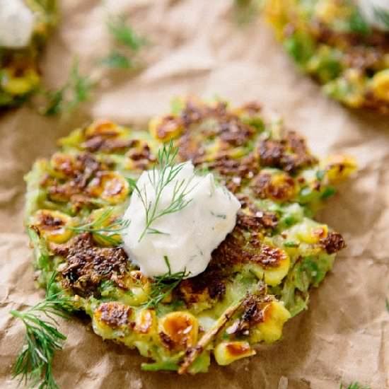 Asparagus Corn Cakes