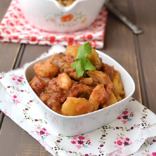 Potato-Jackfruit Seed Kurma