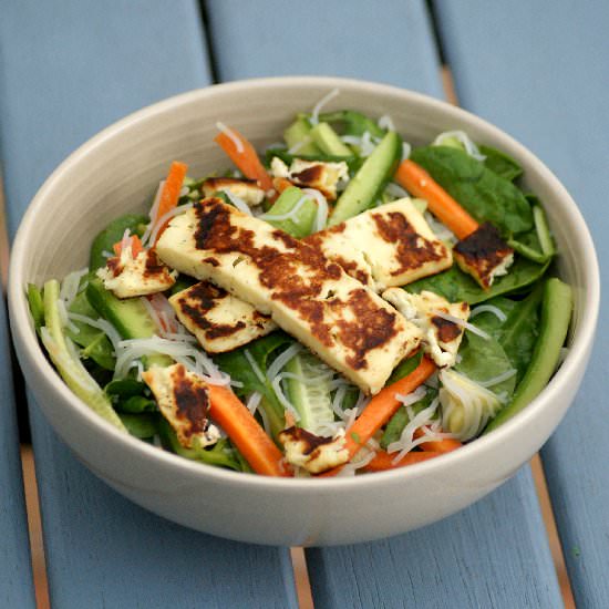 Haloumi Noodle Salad