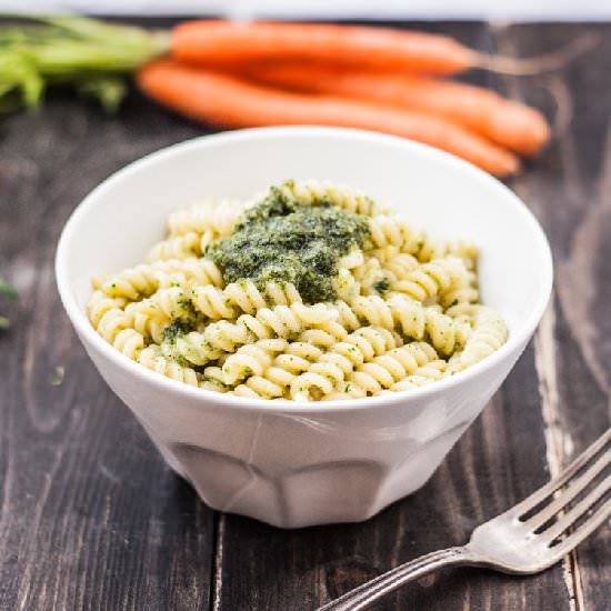 Pesto with Leaves of Carrots