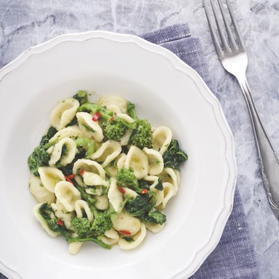 Orecchiette with Turnip Greens