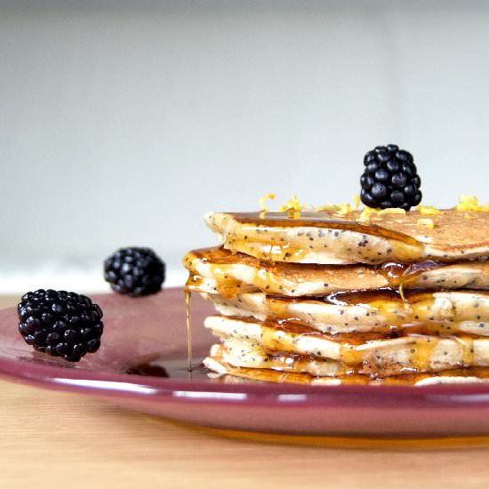 Lemon Poppy Seed Yogurt Pancakes