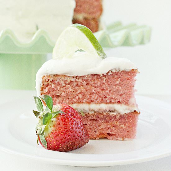 Strawberry Limeade Cake