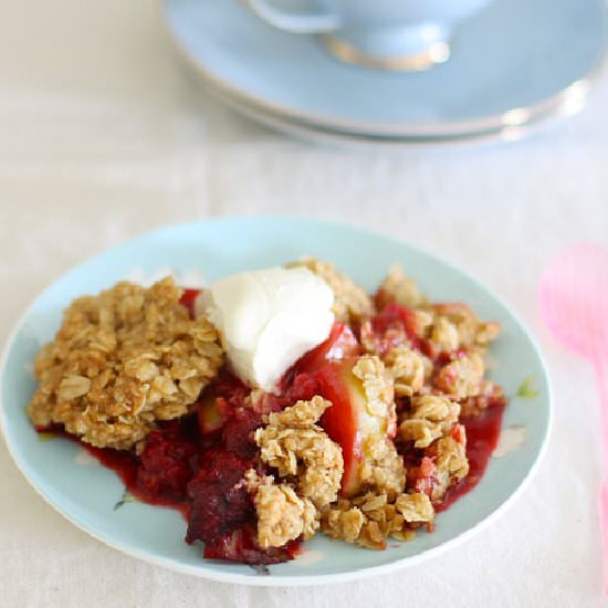 Raspberry Apple Crumble