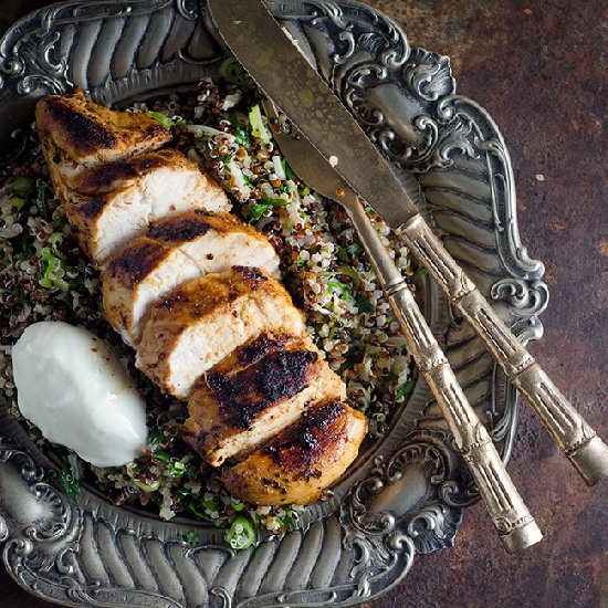 Harissa Chicken with Herbed Quinoa