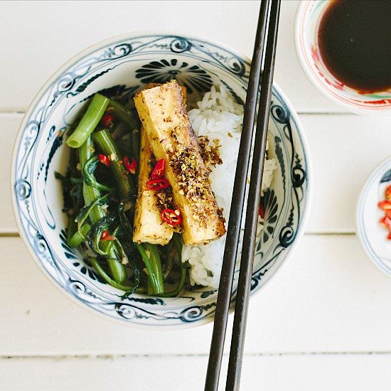 Lemongrass Tofu w/ Chili Kang Kong