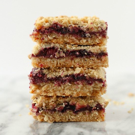 Blackberry and Blueberry Crumb Bars