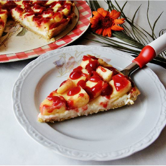 Pineapple Tart with Raspberry Jelly