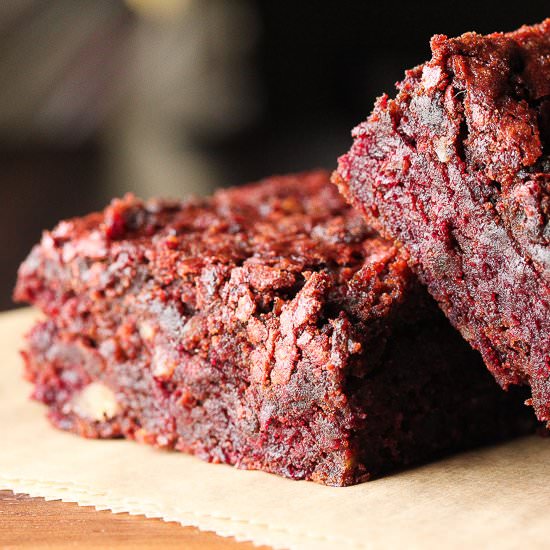 Red Velvet Brownies-GF and Vegan