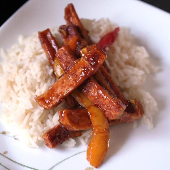 Tofu with Pomegranate Molasses