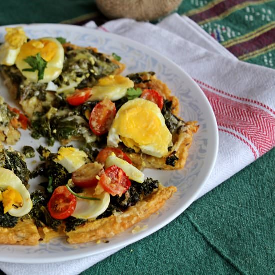 Kale, Red Onion and Egg Torta