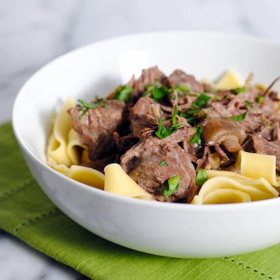 Slow Cooker Beef Stroganoff