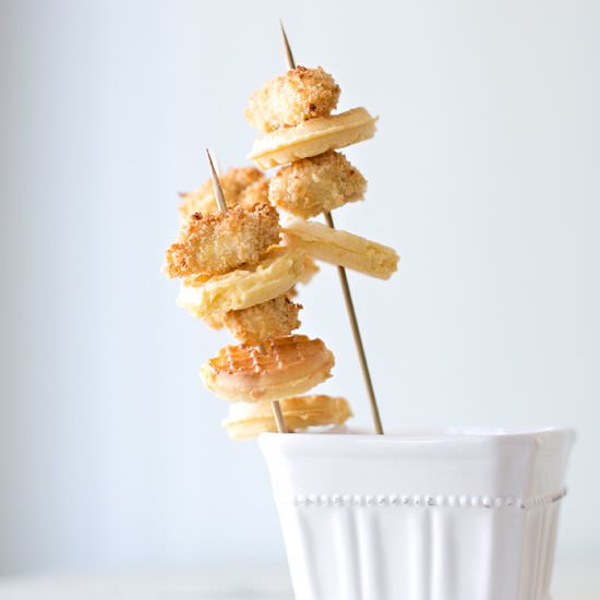 Chicken and Waffles On a Stick