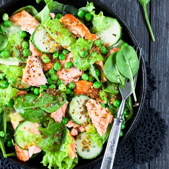 Salmon and Green Peas Salad
