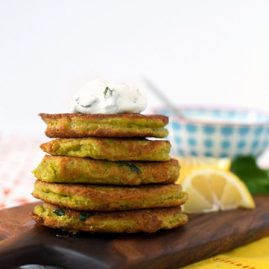 Chickpea, Carrot, Feta Fritters