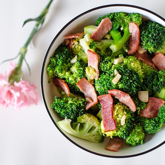 Broccoli Bacon Stir-Fry