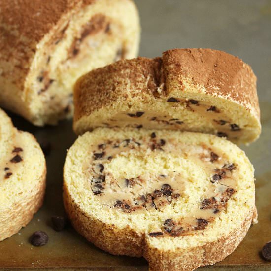 Cookie Dough Cake Roll