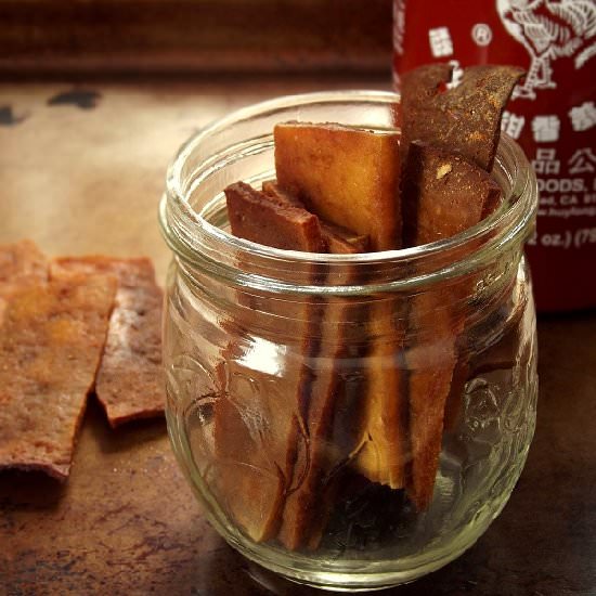 Spicy Sriracha Tofu Jerky