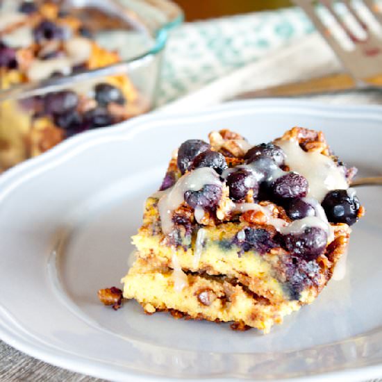 Grain Free Blueberry Coffee Cake