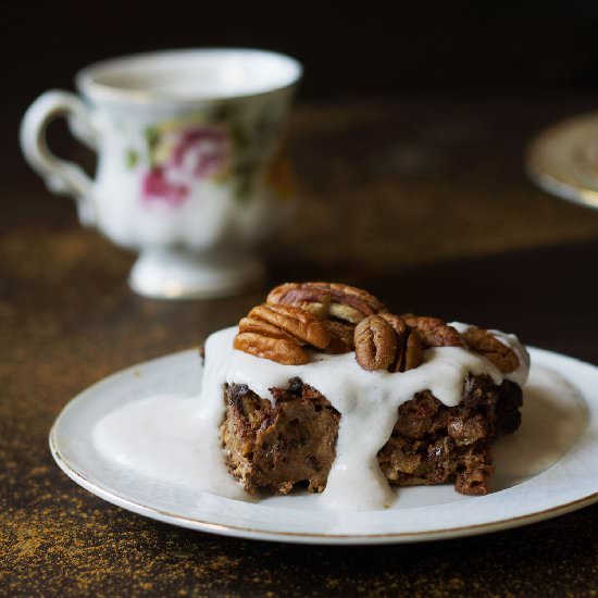 Vegan Oven Baked Pecan Pear Oat Pie