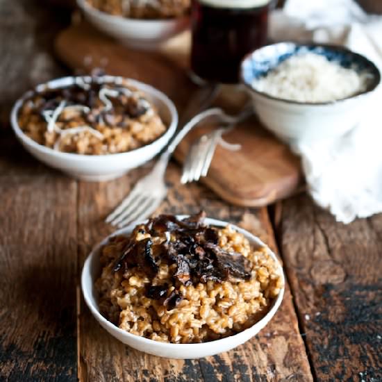 Brown Ale Farro Risotto