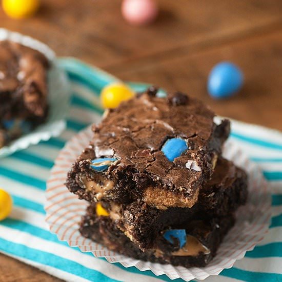 Peanut Butter Egg Brownies