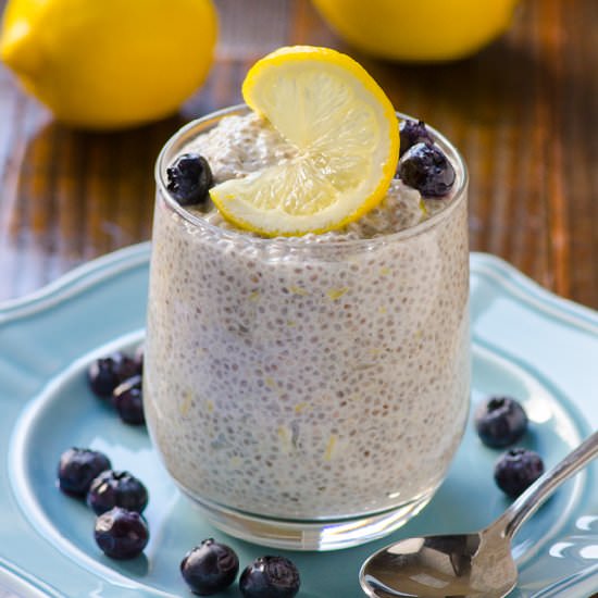 Lemon Blueberry Chia Pudding