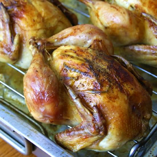 Roasted Cornish Game Hens