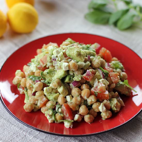 Chickpea, Feta and Avocado Salad