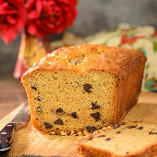 Peanut Butter Choc Chip Bread