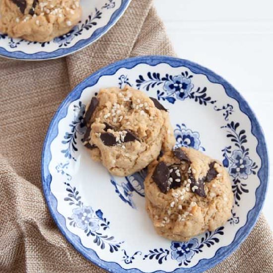 Tahini Chocolate Chunk Cookies