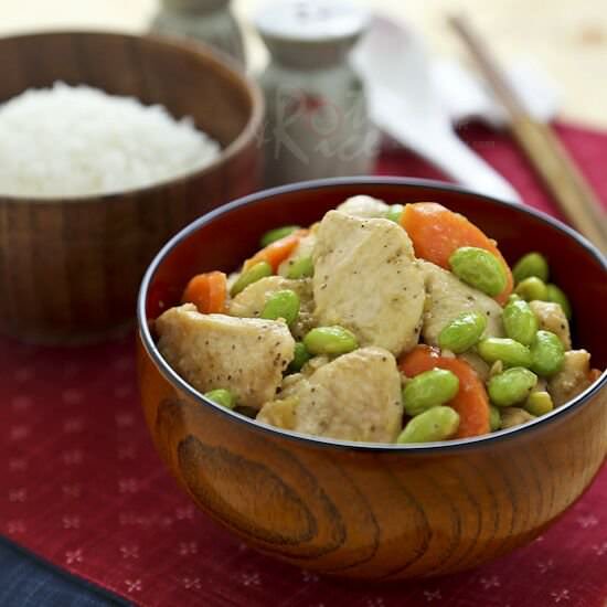 Edamame Chicken Stir Fry