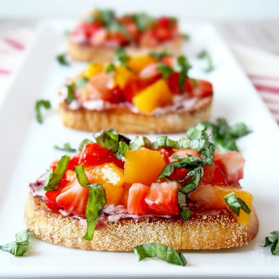 Summer Fruit Bruschetta