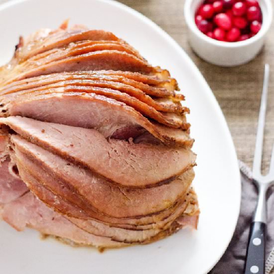 Maple Brown Sugar Slow Cooker Ham