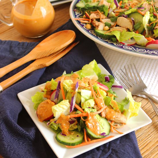 Thai Chicken Salad with Spicy Peanut