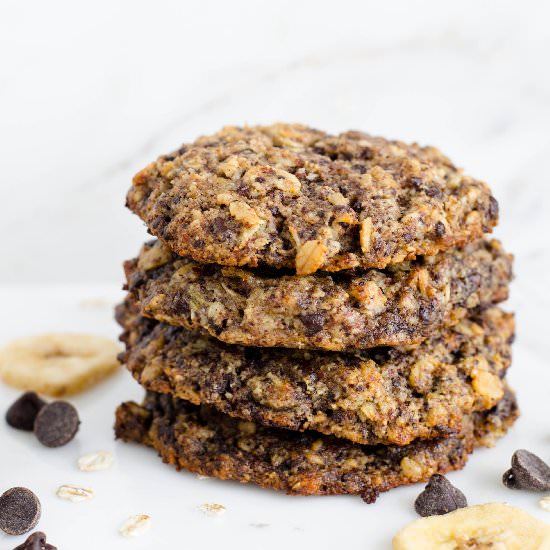 Chocolate Chip Banana Oat Cookies