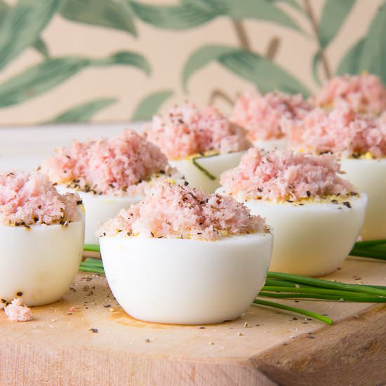 Eggs with Basil and Ham