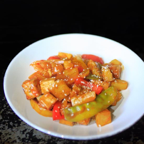 Sweet and Sour Tofu and Tempeh