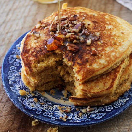 Whole Grain Honey Cornmeal Pancakes