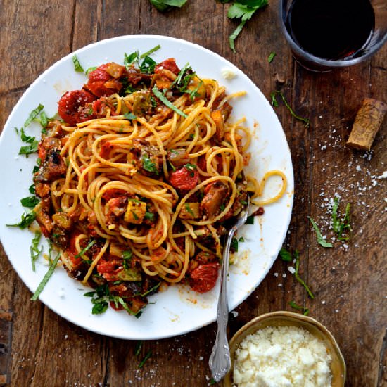 Roasted Ratatouille Pasta
