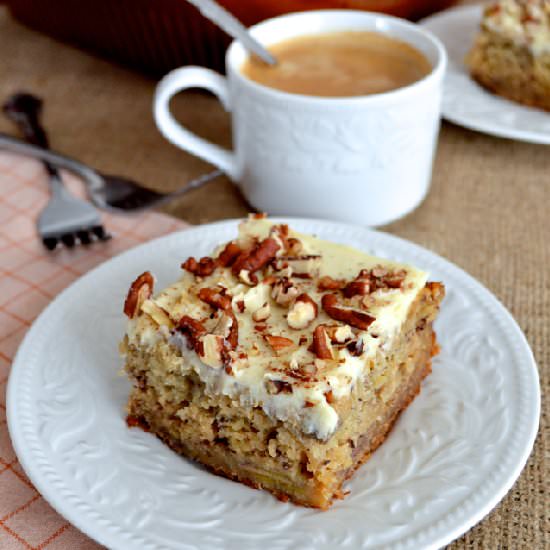 Honey banana cake