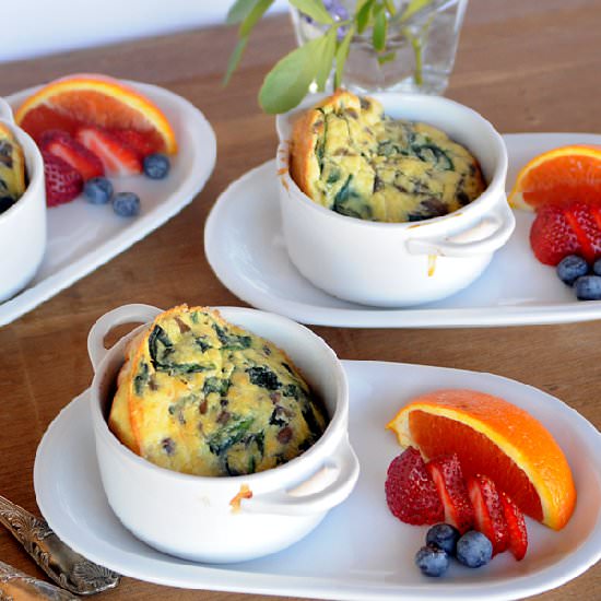 Spinach Mushroom Popovers