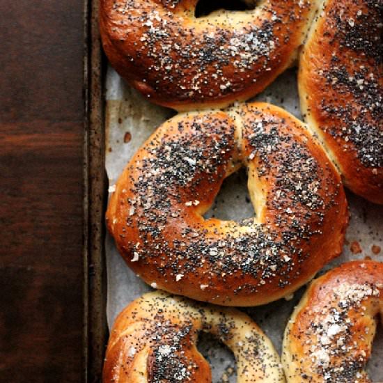 Sea Salt and Poppy Seed Bagels