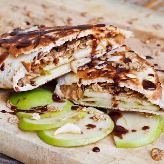 PB Apple Granola Snack Wraps